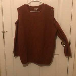 Open shoulder sweater